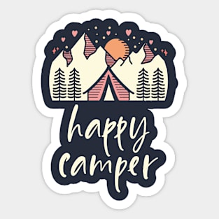 Happy Camper in the Woods Sticker